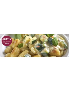 Gnocchi mit Zucchini-Mandelmus-Soße