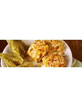 Kartoffel-Mandel-Bällchen mit Honigkaramell-Fenchel