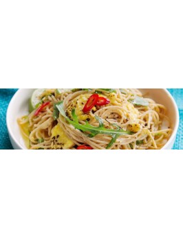 Spaghetti mit Paprika- Ingwer-Pesto