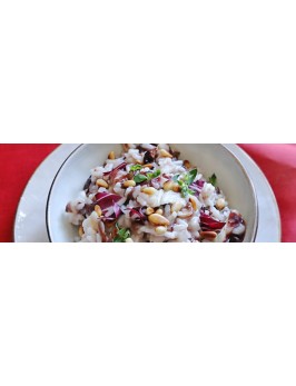 Risotto mit Radicchio und gerösteten Pinienkernen