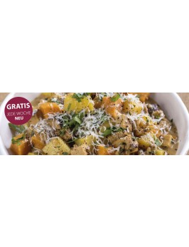 Zweierlei Kartoffeltopf mit Bergkäse