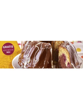 Marmorkuchen mit Sauerkirschen und Schokoglasur