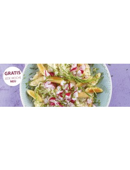 Schupfnudel-Weißkohl-Pfanne mit Radieschen