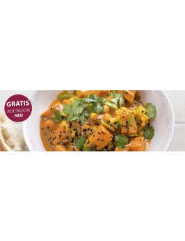 Süßkartoffel-Lauch-Curry mit Fladenbrot