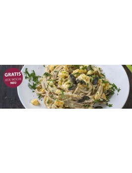 Vollkorn-Spaghetti mit Kürbis-Ricotta-Soße